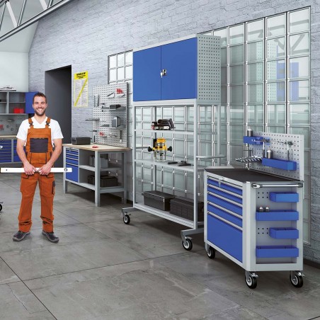 Beta C51 R – Chariot D'Atelier Métallique Rouge Robuste Et Pratique