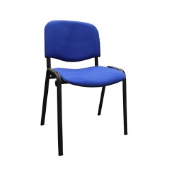 Chaise visiteur en tissu bleu