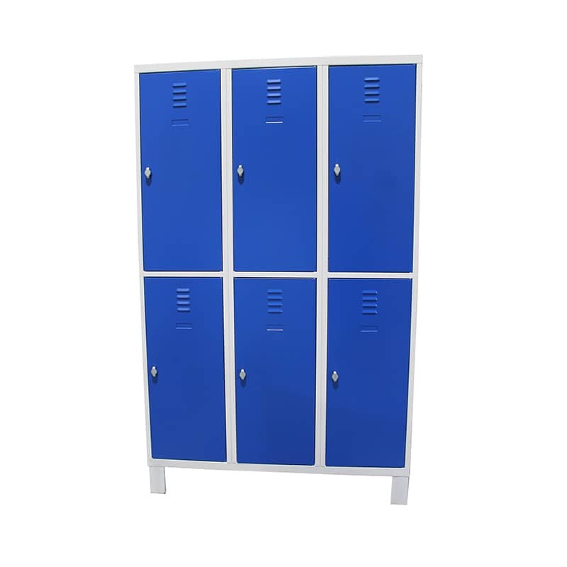 Metal lockers 6 cases grey/blue