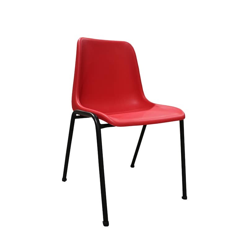 Red plastic hull chair