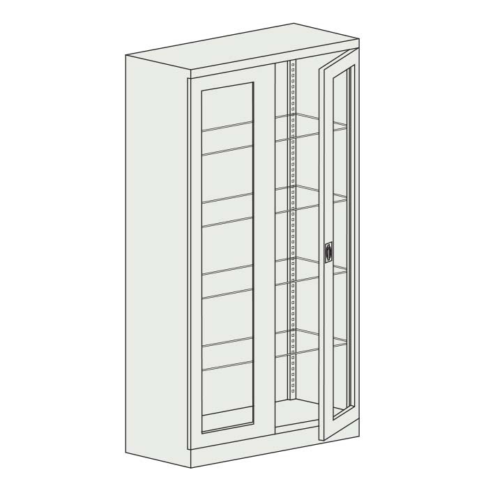 Wardrobe with 4 shelves